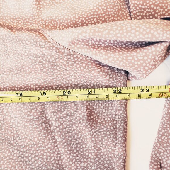 Lafayette 148 Scottie Silk Classic Office Button Down Beige Shirt - Picture 6 of 10